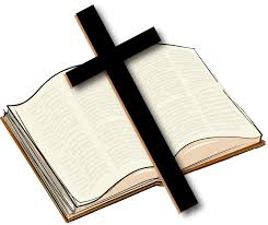 Bible and cross image